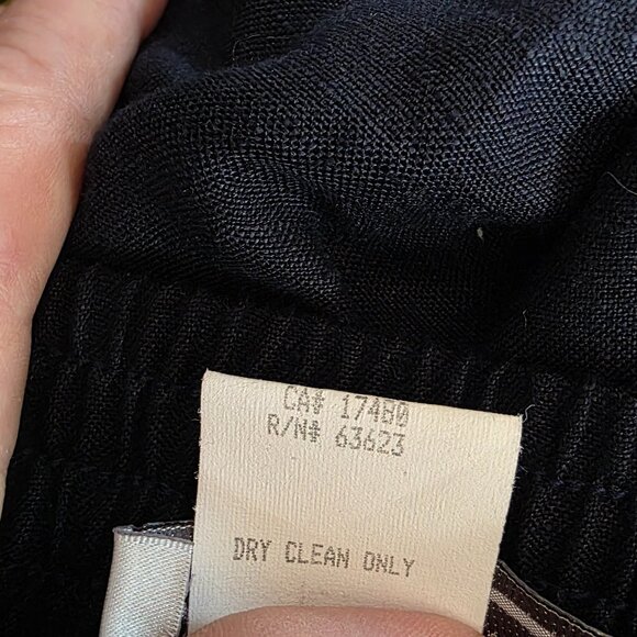 NWT VINTAGE ST. GERMAINE (LG) High Waist Linen Blend Blue Dress Slacks - Picture 6 of 6